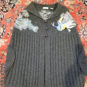 Anthro stunning cape/conversation piece